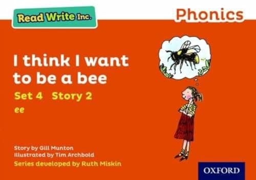 Orange book cover titled I Think I Want to Be a Bee with illustration.