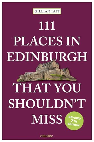 Book cover with purple background, white text, and an image of Edinburgh Castle.
