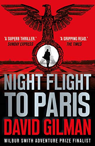 Book cover: eagle above Eiffel Tower, red background, bold title text.