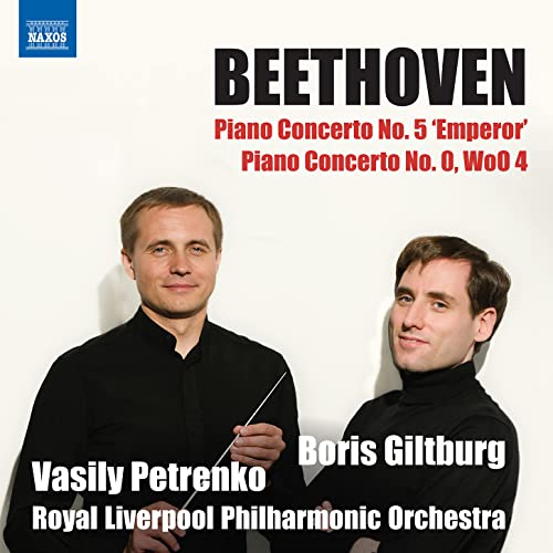 CD cover featuring Vasily Petrenko and Boris Giltburg with Beethoven concerto text.