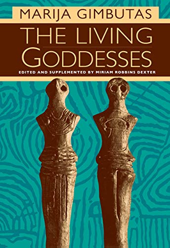 Book cover featuring two ancient, stylized female figurines on teal.
