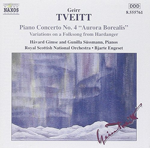 CD cover with winter landscape illustration and text "Geirr Tveitt Piano Concerto No. 4".