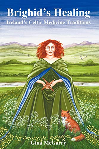 Book cover depicting a red-haired woman in a green dress with a fox.