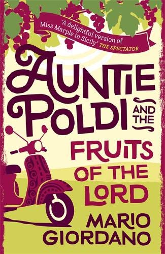Book cover with text, scooter illustration, and grape vine border.
