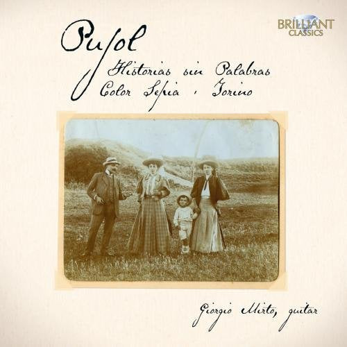 CD cover with a sepia-toned photograph of a family in a field.