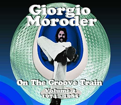 Giorgio Moroder album cover featuring a portrait inside a disco ball.