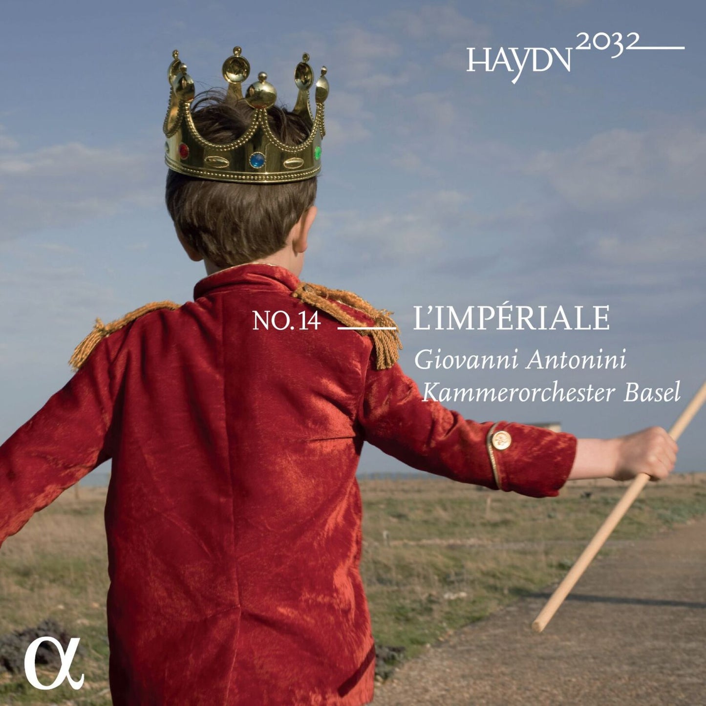 Boy in red coat and crown, album cover for Haydn 2032 Vol. 14.