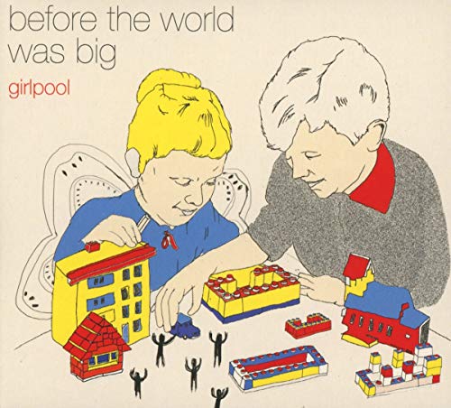 Girlpool album cover: two figures with building blocks, yellow and red tones.