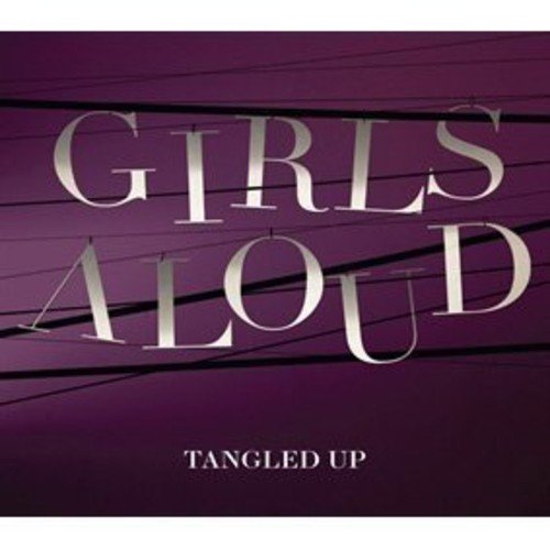 Girls Aloud “Tangled Up” CD cover, purple background with white text.