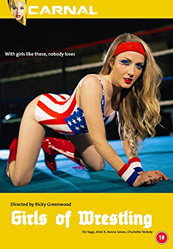 DVD cover featuring a woman in a wrestling ring, wearing patriotic attire.