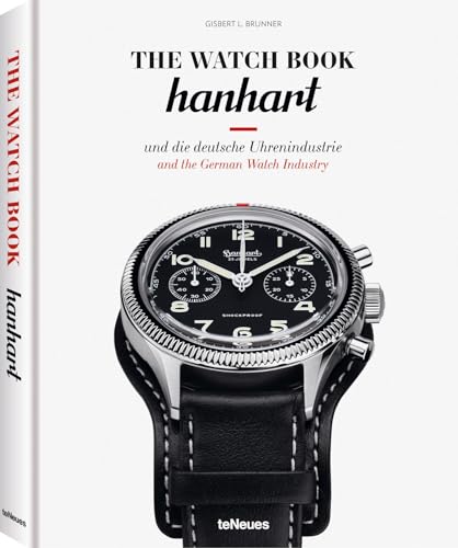 Book cover featuring a black and silver Hanhart chronograph watch.