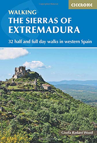 Book cover: “The Sierras of Extremadura” with a hilltop castle image.
