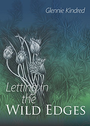 Book cover with a drawing of wild plants against a blue and green background.