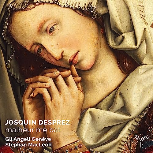 Renaissance painting of a woman in prayer, CD cover art.