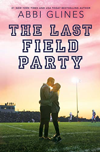 Book cover: couple kissing on a football field at sunset.