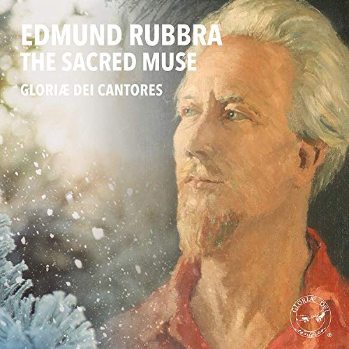 CD cover featuring a painted portrait of composer Edmund Rubbra.