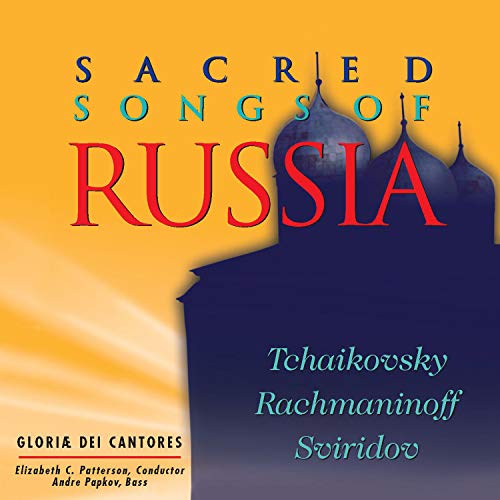CD cover for “Sacred Songs of Russia” with onion domes.
