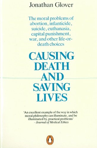 Book cover for Causing Death and Saving Lives by Jonathan Glover with Penguin logo.