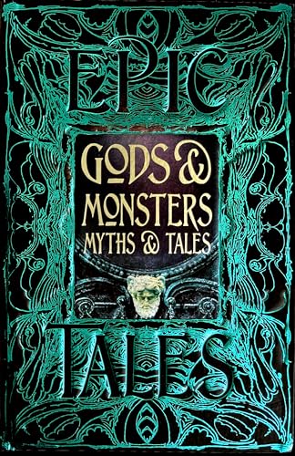 Book cover with ornate teal frame, central image of a sculpted face.