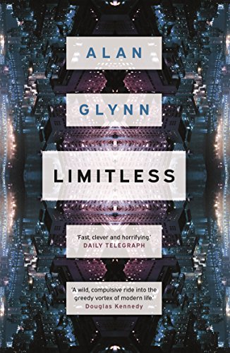 Book cover for Limitless by Alan Glynn featuring a mirrored cityscape background.