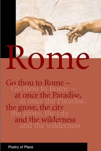 Book cover: “Rome (Poetry of Place)” featuring Michelangelo’s Creation of Adam.