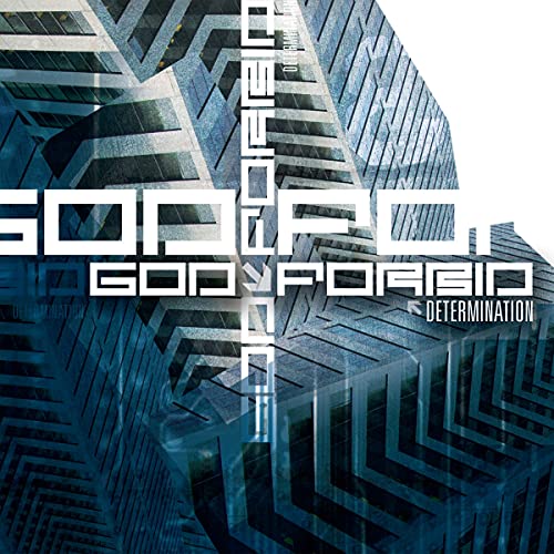 Album cover for “God Forbid - Determination” with abstract geometric design.