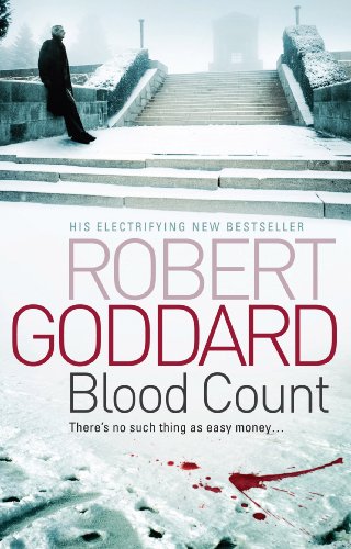 Book cover: snowy bridge, man in coat, and red blood splatter.