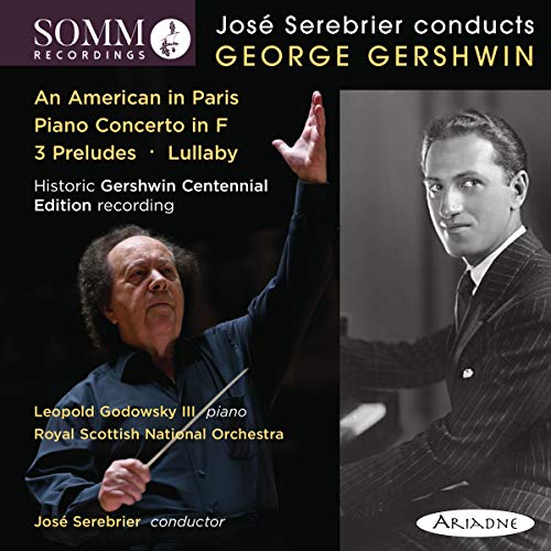CD cover featuring conductors José Serebrier and Leopold Godowsky III.