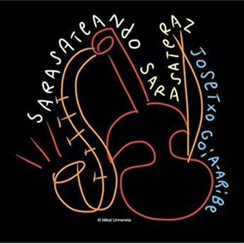 Black background with a red neon-style illustration of a violin.