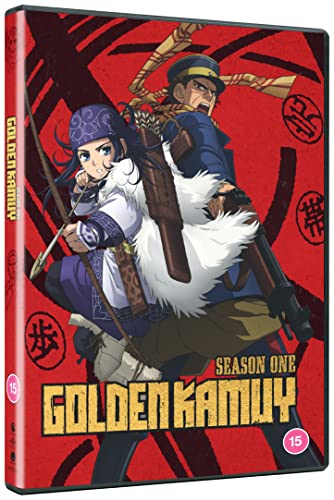 Golden Kamuy Season 1 DVD cover featuring anime characters with weapons.