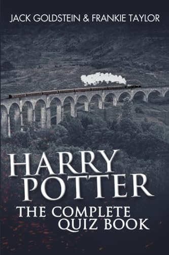 Book cover with Hogwarts Express on a stone viaduct, “Harry Potter” title.