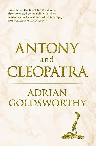 Book cover for Antony and Cleopatra by Adrian Goldsworthy with a marble background.