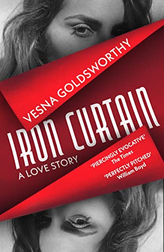 Book cover: "Iron Curtain: A Love Story" with a woman’s face.