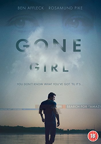 DVD cover art for Gone Girl featuring a man standing by a river.