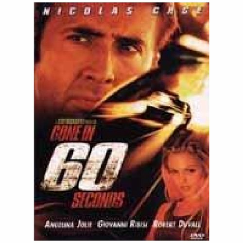 Gone in 60 Seconds" DVD cover featuring Nicolas Cage and Angelina Jolie.