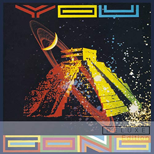Album cover for Gong’s “You” featuring abstract, colorful shapes and stars.
