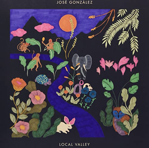 Album cover: illustrated night landscape with animals and plants.