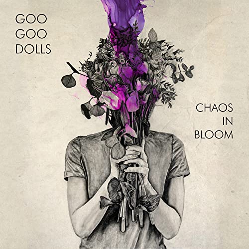 Goo Goo Dolls album cover, person with a purple floral head.