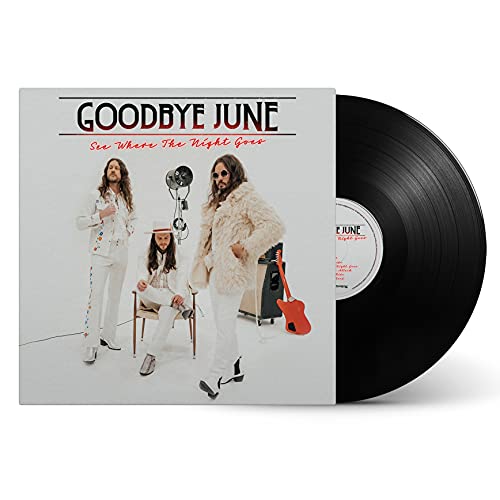 Goodbye June album cover and black vinyl record shown against white background.