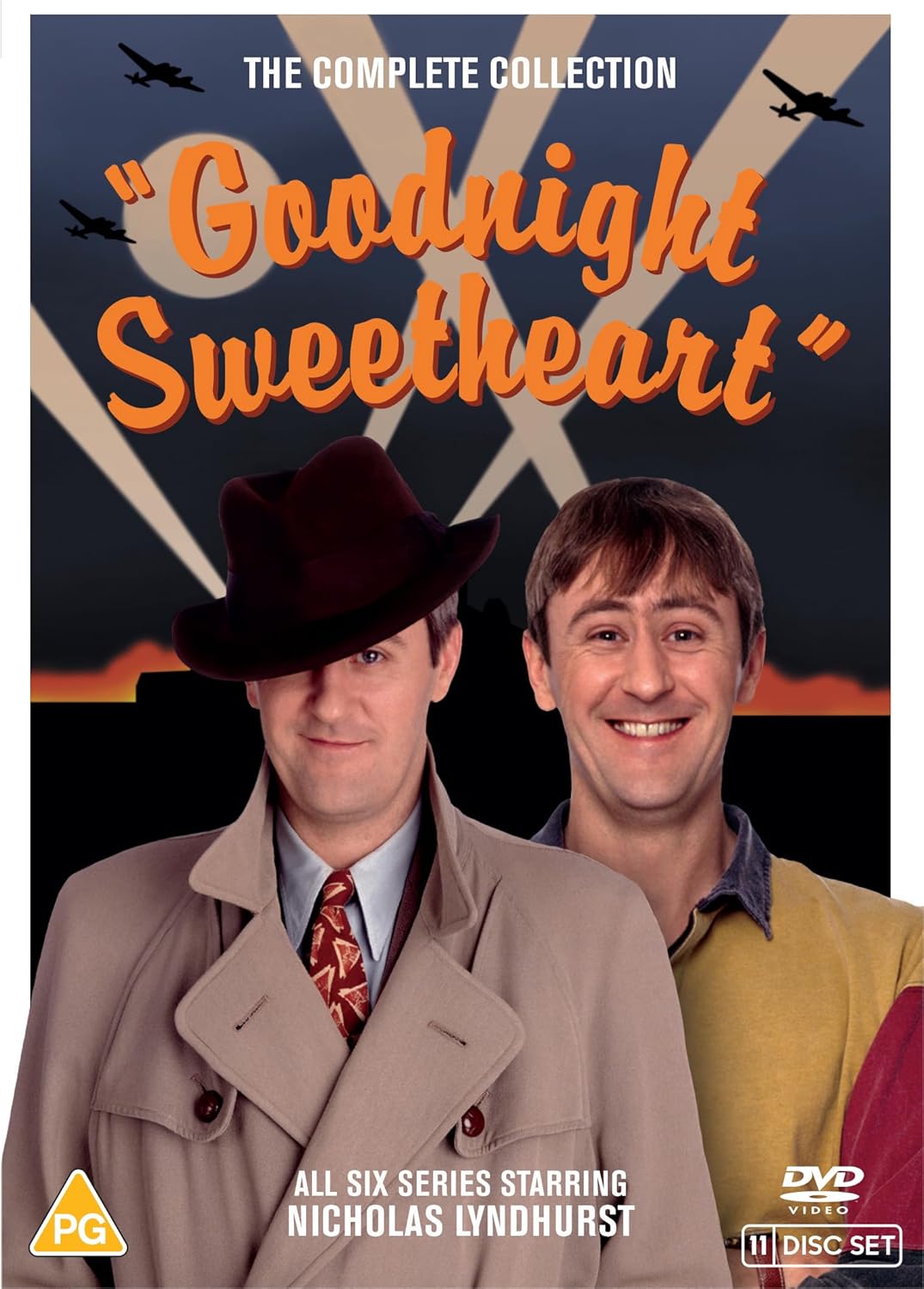 DVD cover for Goodnight Sweetheart featuring Nicholas Lyndhurst in two different outfits and roles.