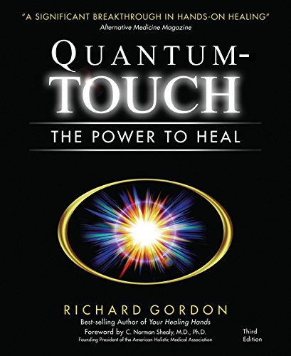Book cover for "Quantum-Touch: The Power to Heal" with colorful energy design.