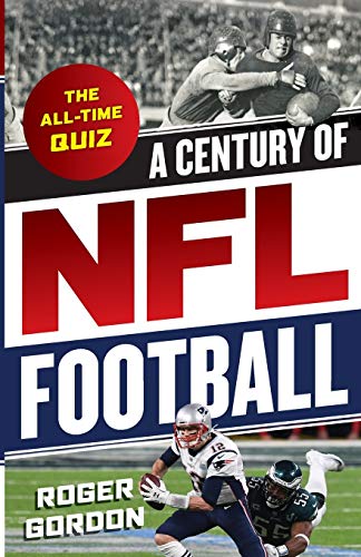 Book cover: "A Century of NFL Football" quiz with football players.