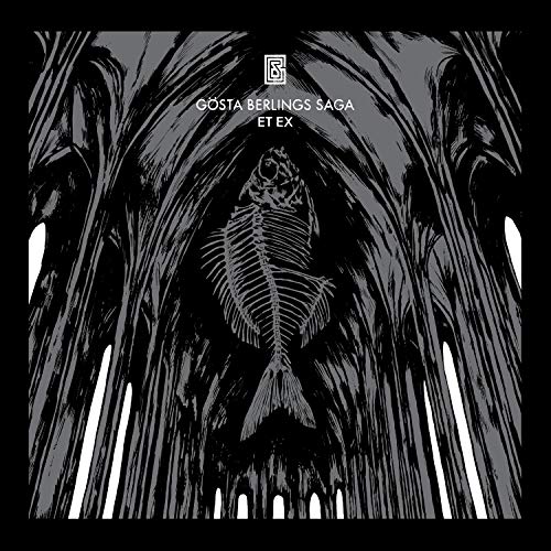 Black and white album cover with a fish skeleton and tree roots.