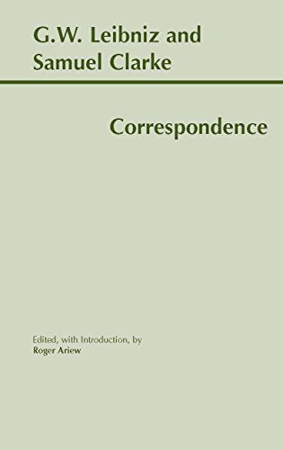 Book cover: "Leibniz and Clarke: Correspondence" with green and beige tones.