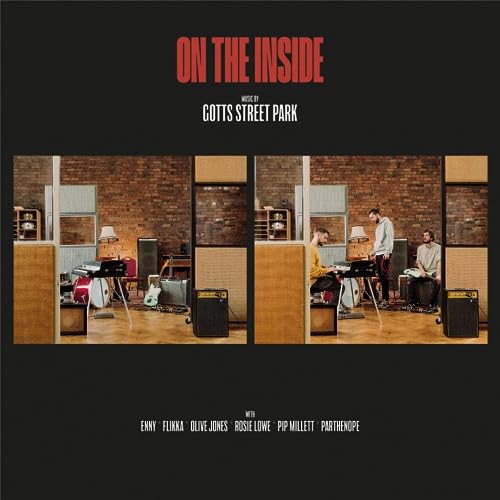 Album cover featuring two mirrored images of musicians playing instruments in a studio.