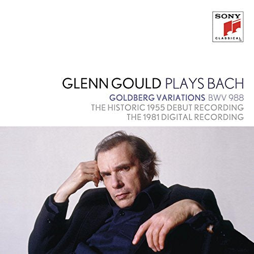 CD cover featuring pianist Glenn Gould in a dark suit.