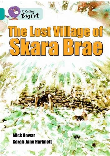 Book cover depicting stone ruins of Skara Brae village in watercolor style.