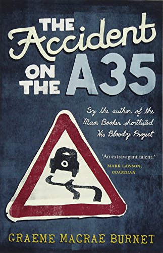 Book cover: "The Accident on A35" with a warning sign illustration.