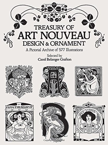 Book cover featuring ornate Art Nouveau floral and figurative designs.