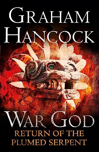 Book cover featuring a feathered serpent deity against a fiery background.